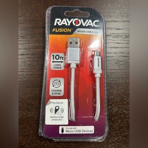 Rayovac Fusion 10ft Micro USB Braided Charging Cable – Fast Charge & Sync